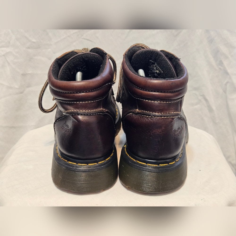 Dr.Martens Boots Womens 11 Mens 10Leather Lace Up Big Stitch Chunky Vintage 8A54 - Picture 6 of 10